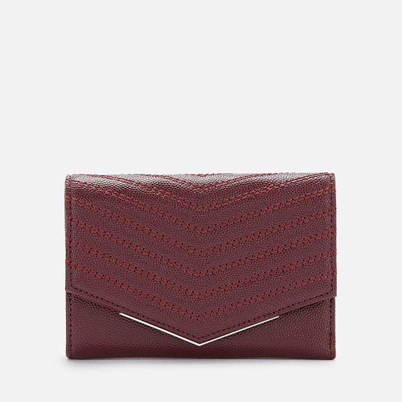 Ted Baker Handbags - Ted Baker London Shaadi Patent Quilted Envelope Small Fold Purse in Deep Purple